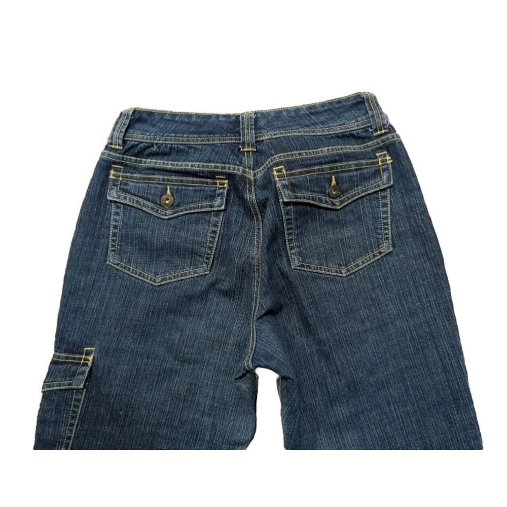 Jeanstar Size 8 Capri Medium Wash Blue Jeans Pants straight leg 32" W High Waist - Picture 9 of 16